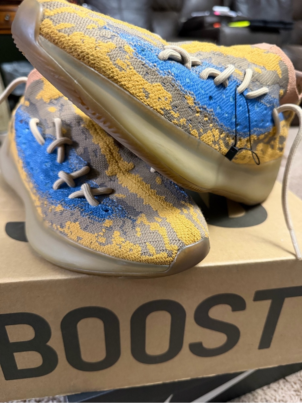 Yeezy Boost 380 Adidas Athletic Shoes in Blue oat sz 12